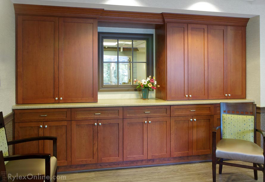 Assisted Living Dementia Care Storage Cabinet with Drawers and Countertop
