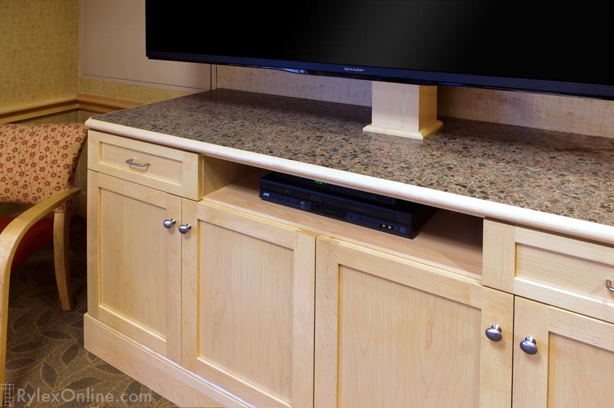 Media Cabinet with Countertop and Drawers