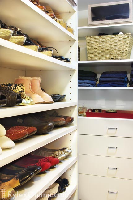Adjustable Closet Shoe Shelves