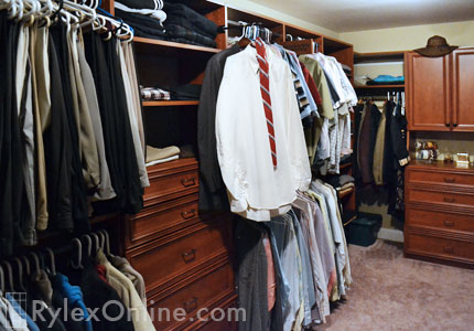 Master Closet with Bangle Storage Cabinet