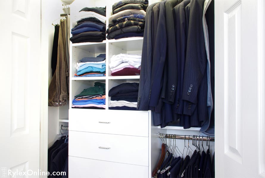 Basic Closet with Drawer Cabinet Close Up