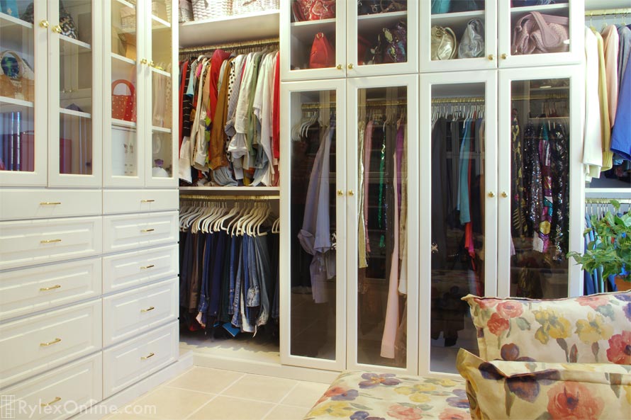 Closet Cabinets with Full Length Glass Door