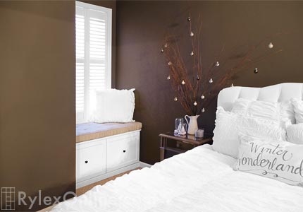 White Bedroom Bedroom Window Seat with Storage