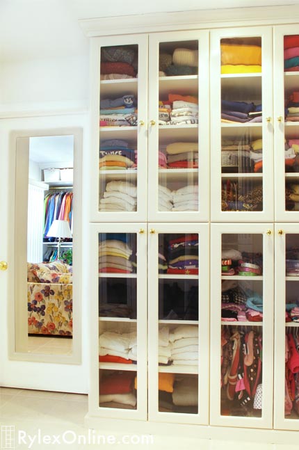 Closet Sweater Cabinet with Glass Doors
