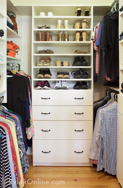 Hanging Closet Storage with Adjustable Shoe Shelves