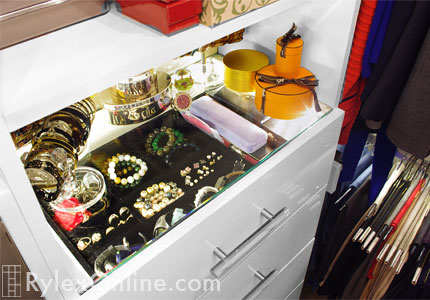 Glass Topped Lighted Jewelry Drawer