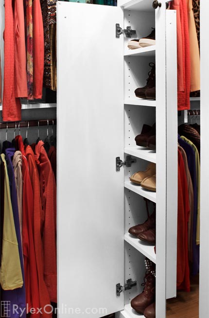 Closet Shoe Cabinet with Adjustable Shelves