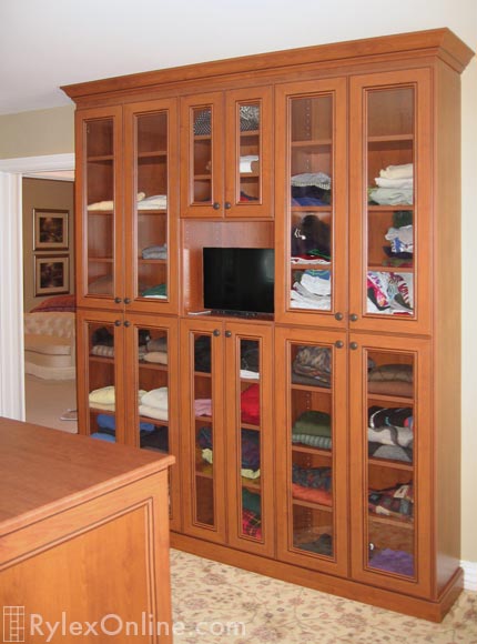 Master Closet Cabinet with TV