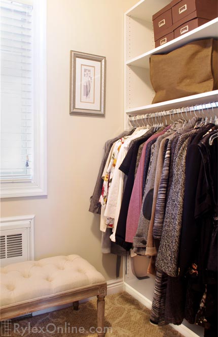 Closet Solutions with Open Shelves