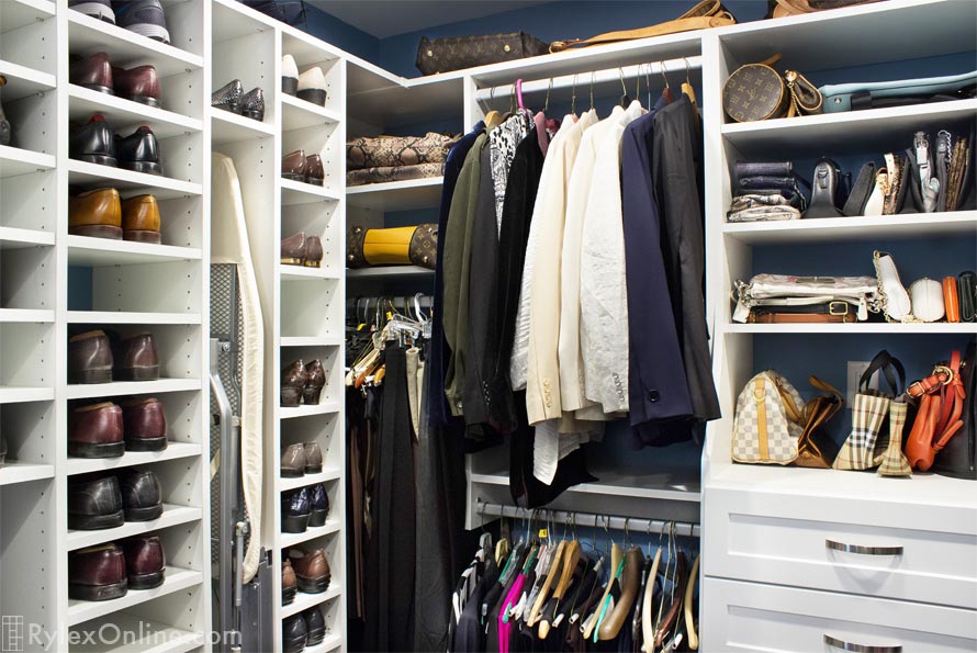 Walk-in Closet for the Professional Attire with Shoe Shelves