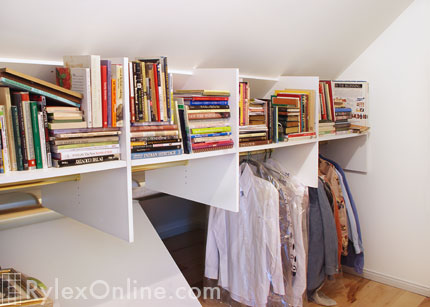 Reading Nook Under Eaves with Book Shelves