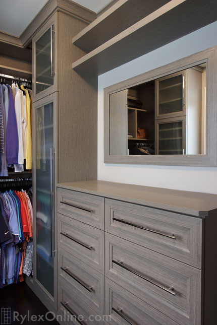 Walk-In Closet with Cabinets and Drawers