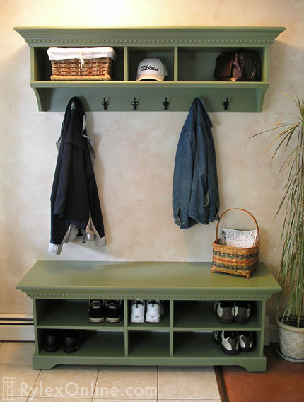 Coat Rack and Shoe Storage Cabinet