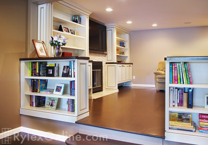 Matching Fireplace Surround Custom Bookcases