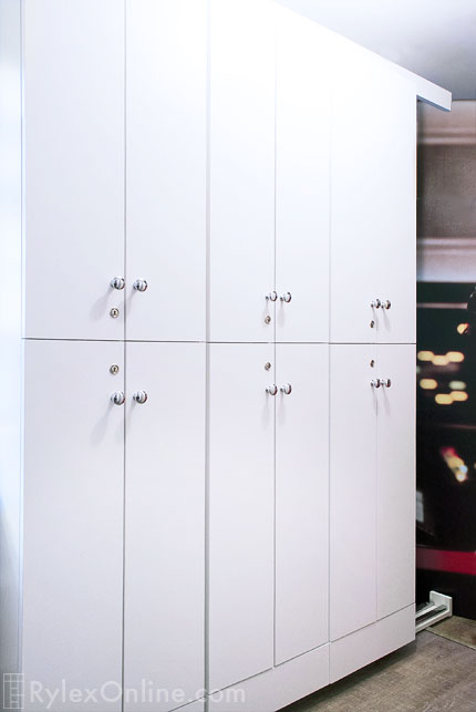 DVD Sliding Storage Cabinet with Closed Doors
