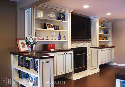 Fireplace Surround Cabinets, Shelving and Bookcases