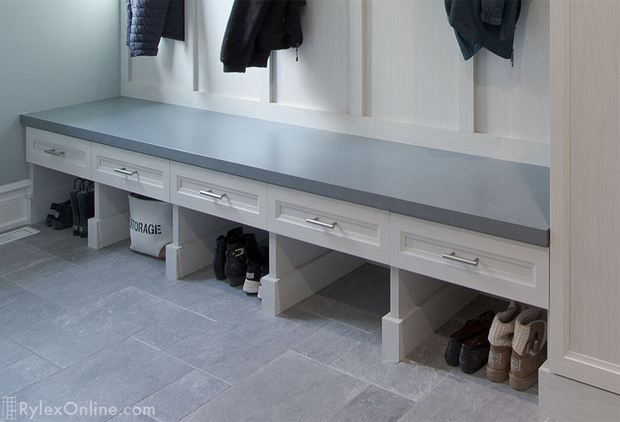 Mudroom Bench with Drawers and Shoe Storage Below