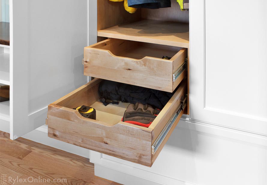 Mudroom Cabinet Drawers for Gloves, Scarves, Mittens