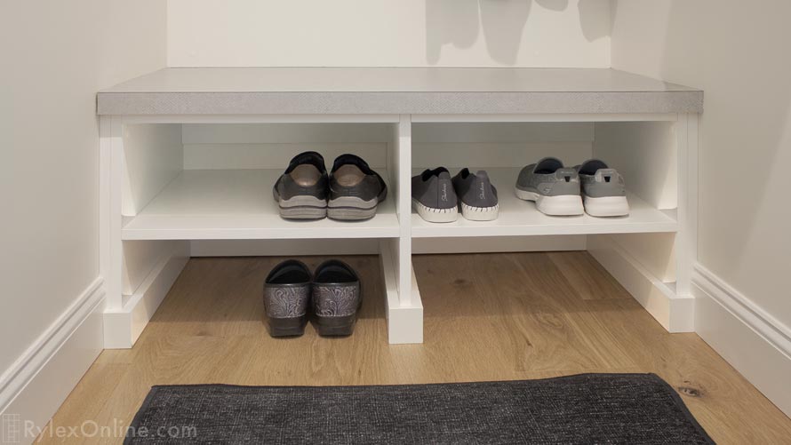 Shoe Shelf Storage in Mudroom