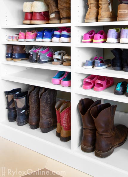 Entryway Mudroom with Ample Shoe and Boot Storage