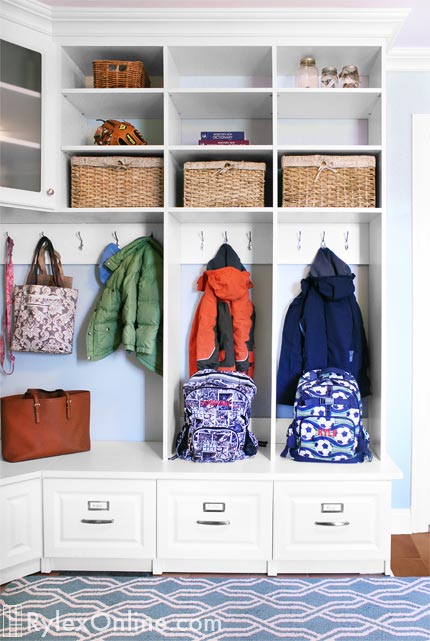 Organized Mudroom with Bench