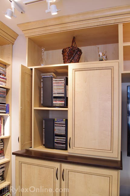 Entertainment Cabinet with Retractable Doors