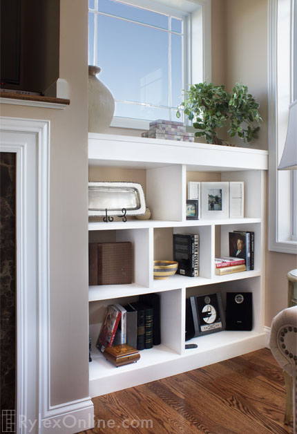 Fireplace Shelves Surround on a Shallow Wall