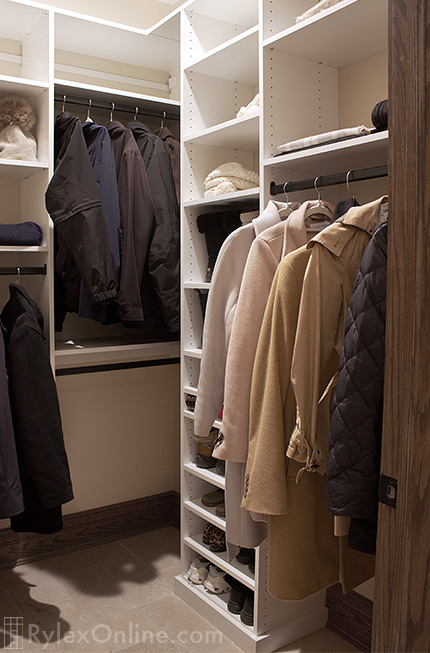 Entryway Closet with Hanging Space for Long Coats and Jackets