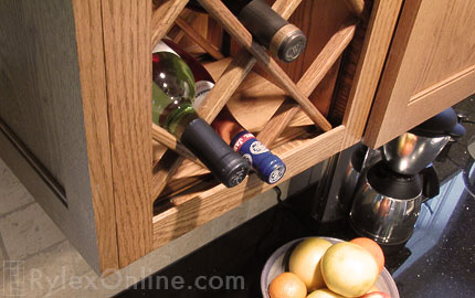 Solid Wood Kitchen Wine Cabinet