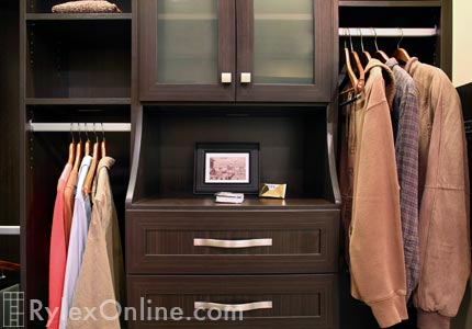 Hutch Cabinet Drawers with Hanging Space