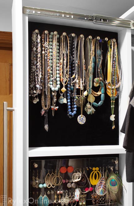 Tangle Free Necklace Pull-Out Cabinet