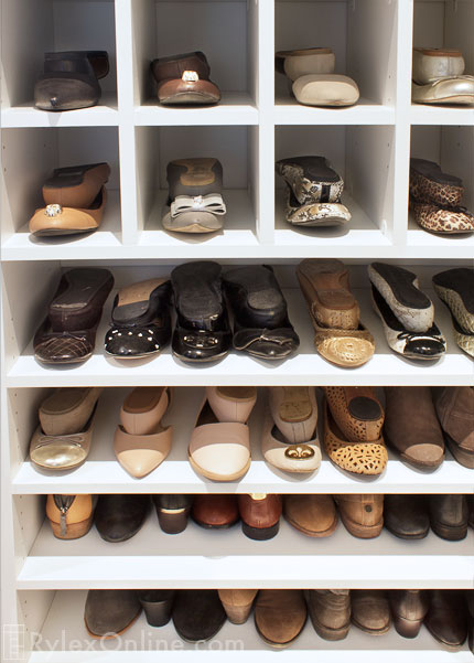 Close On Closet Adjustable Shoe Shelves and Shoe Cubbies