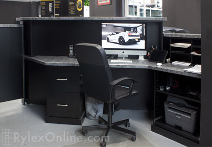 Extremely Durable Melamine Reception Desk