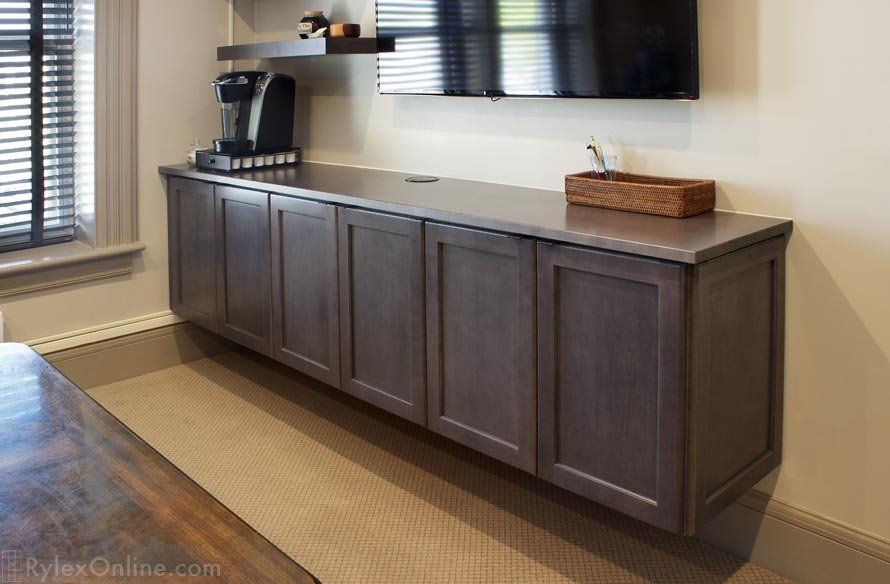 Floating Office Credenza for Coffee Station and Storage