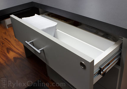 Office Desk with Paper Slot Grommet Drawer Divider