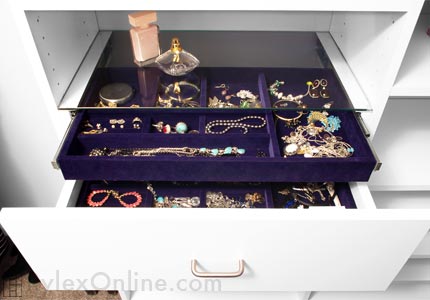 Glass Topped Drawer for Jewelry
