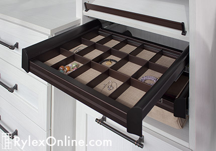 Pullout Jewelry Drawer with Padded Dividers
