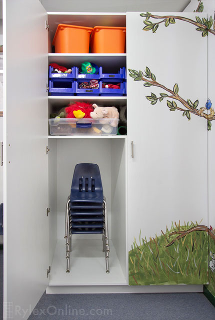 Preschool Storage Cabinet Close Up