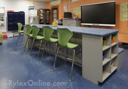 Educational Classroom Work STation with Storage