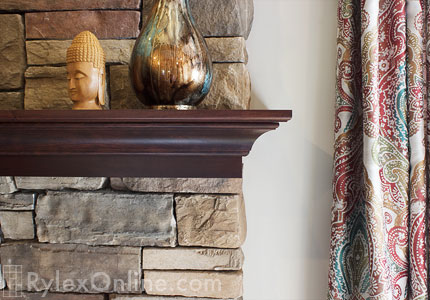 Custom Fireplace Mantel Close Up