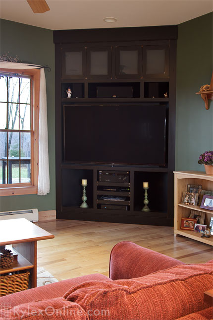 Entertainment Center of Distressed Wood