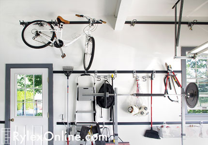 Garage Bike and Tool Storage Racks with Hooks