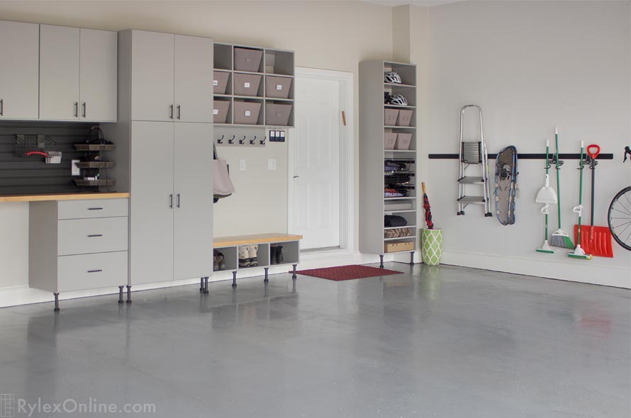 Moto Garage Cabinets and Workspace