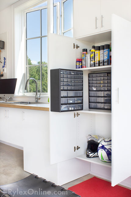 Moto Garage Storage Cabinet for Repair Equipment and Supplies