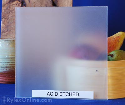 Acid Etched Cabinet Glass