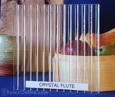 Crystal Fluted Decorative Cabinet Glass