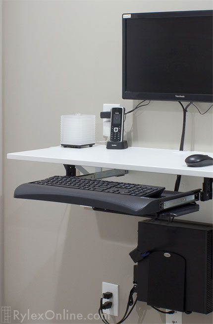Dental Office Workstation with Ergonomic Keyboard Tray