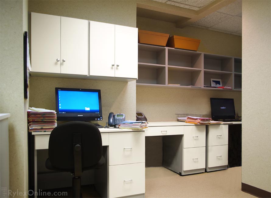 Medical Office Cabinets wih Open Shelves