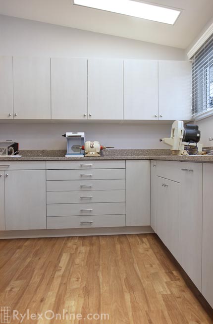 Dental Office Cabinets with Spacious Countertop Workspace