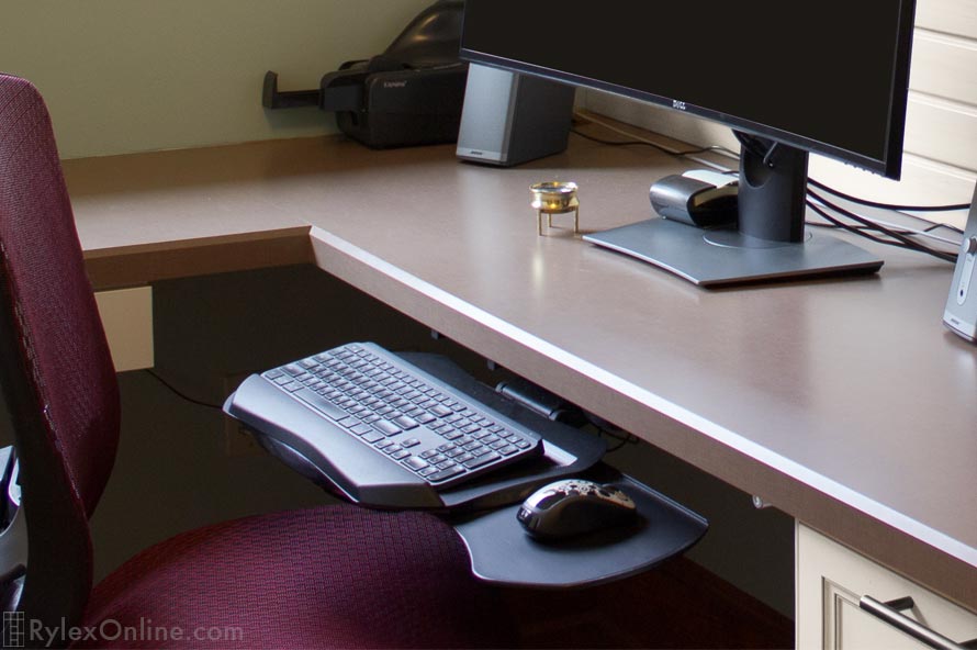 Articulating Keyboard Tray for Home Office Desk Close Up